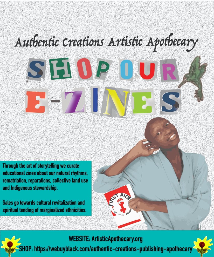 Shop our zines in colourful cut out letters. kuwa jasiri leans on a zine